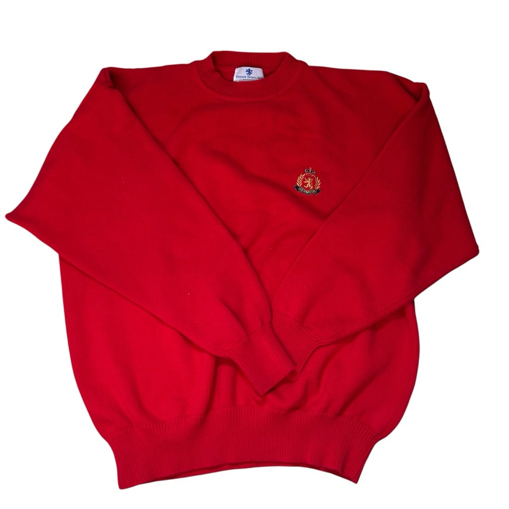 Men's Cotton English Sports Shop Bermuda Knit Sweater Red Size X-large Winter